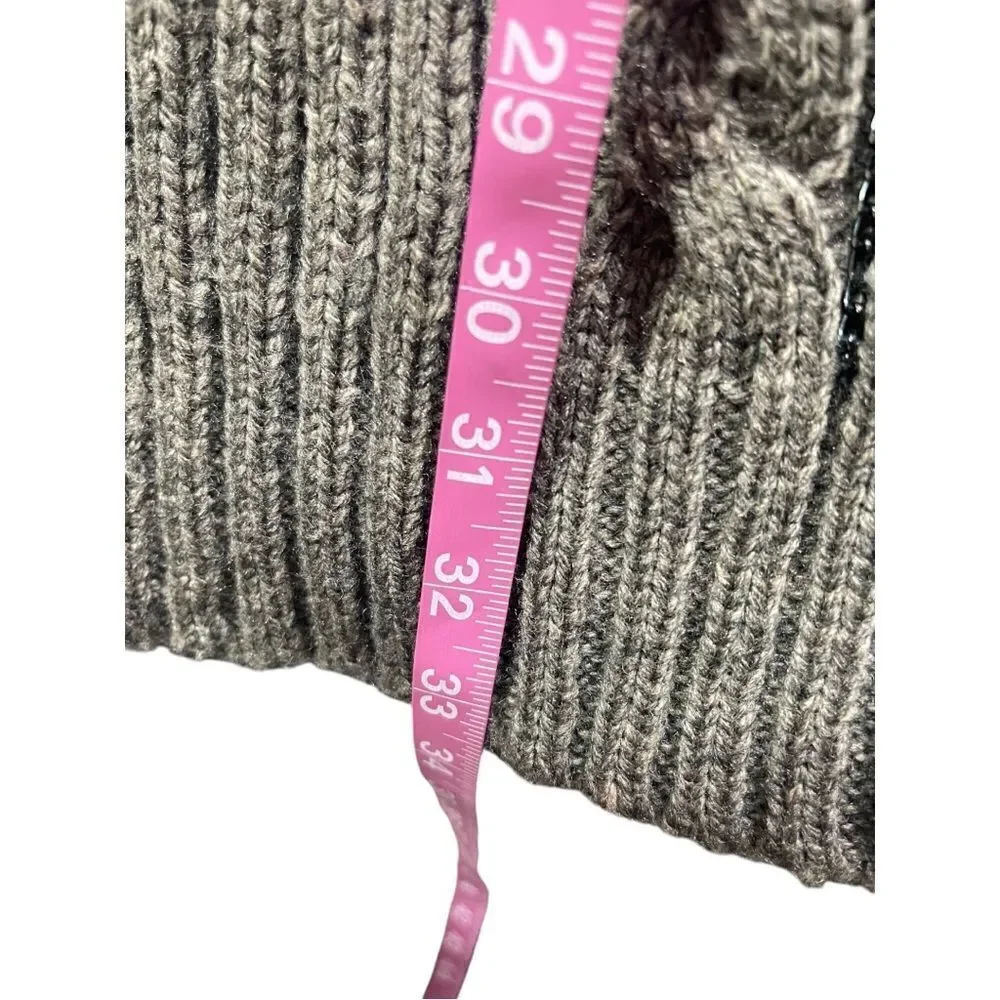 Forla Paris Cable Knit Turtleneck Sweater Dress